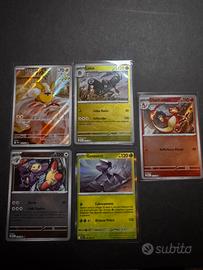 5 Carte Pokémon Ascesa Eroica Holo Reverse