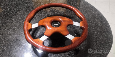 Sterzo radica di noce e acciaio