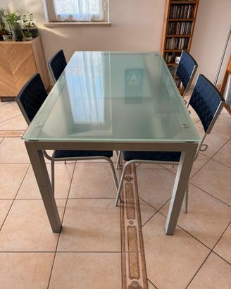 Tavolo cristallo allungabile Bontempi