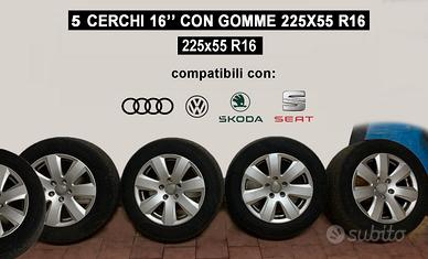 5 Cerchi con 5 Gomme estive 16"