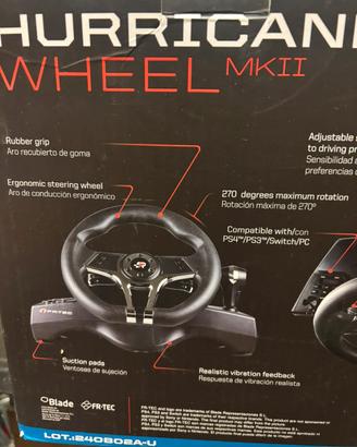 Volante pedali Hurricane Wheel MKII Fr-Tec PS4 PC