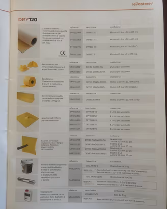 Telo REVESTECH 120 DRY con bandella e collante