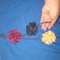 collana tre fiori lunga 70cm