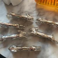 6 Poggia posate vintage lepre