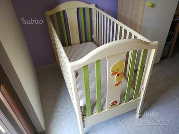 Culla - Lettino MIBB, mod.Paperella crema/verde