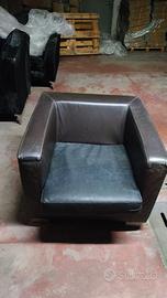 Poltrona Design a Cubo in Pelle