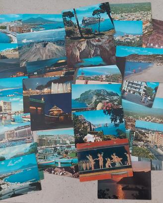 30 Cartoline della Campania viaggiate anni '70