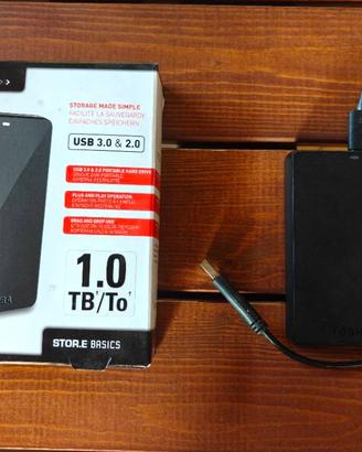 Hard disk esterno Toshiba 1TB USB 3.0