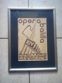 Quadro Pagella Ventennio Fascista 1935/36 XIV