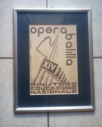 Quadro Pagella Ventennio Fascista 1935/36 XIV