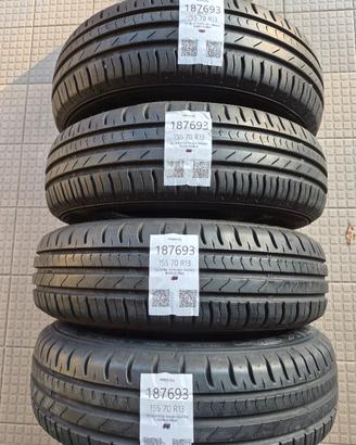  4 gomme per auto  misura  155/70 R 13 