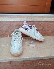 Scarpe Nike Air force One 39 bianche e rosa
