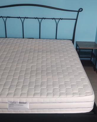 letto contenitore ferro Oggioni e materasso