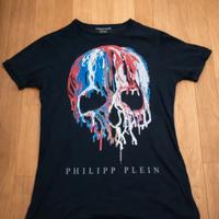 T-Shirt Philipp Plein con teschio in strass