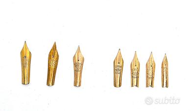 LOTTO DI 7 PENNINI VINTAGE ORO 14Kt