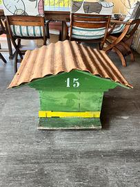 Arnia in legno per api con tetto e 2 estensori