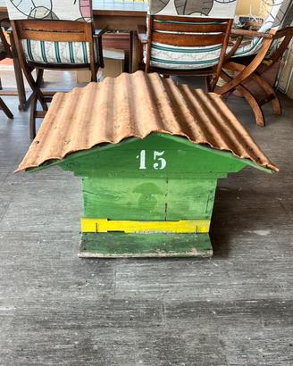 Arnia in legno per api con tetto e 2 estensori