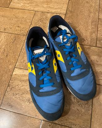 Saucony Jazz Original azzurre e gialle taglia 45