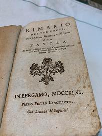 LIBRO ANTICO DEL 1746