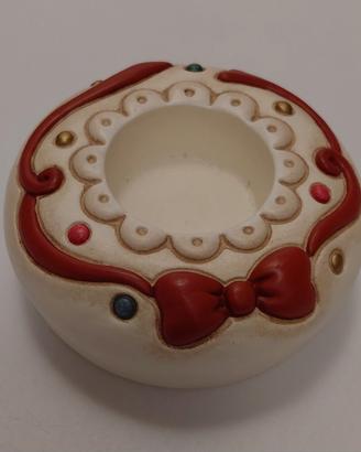 Thun Portacandela 10cm fiocco rosso