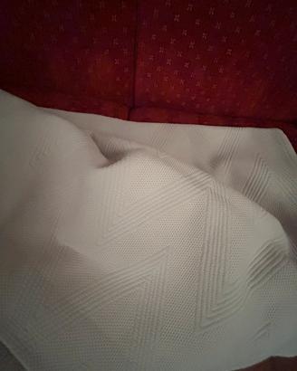 Copriletto beige di cotone meraviglioso e spesso