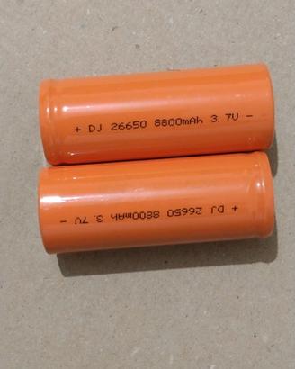 2 batterie ricaricabili 26650