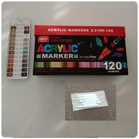 Zibeef 120 pennarelli acrilici punta fine