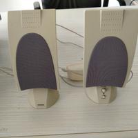 Coppia casse amplificate 100 W attacco mini Jack