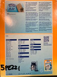 5 Sacchetti aspirapolvere swirl R23