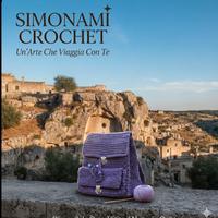 Zaino realizzato a mano all' uncinetto 