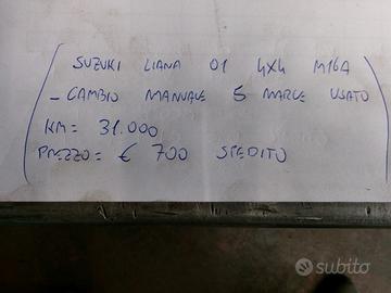 Cambio manuale 5 marce usato suzuki liana 4x4 m16a