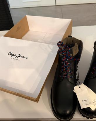 Scarponcini Pepe Jeans London neri nuovi