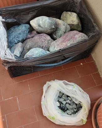 Pietre rocce da giardino marmo verde alpi