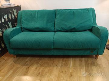 Divano doimo velluto verde 180 cm