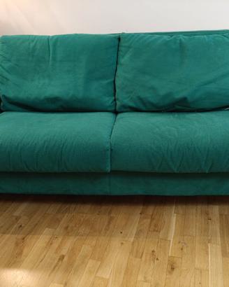 Divano doimo velluto verde 180 cm