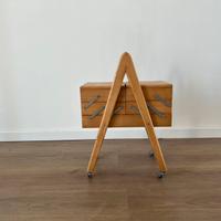 Cassetta in legno vintage porta cucito