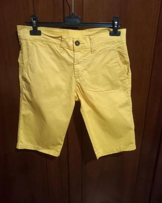 Bermuda cotone gialli ragazzo chino taglia 30 