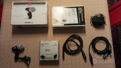 Microfono PROEL DM1 + PreAmpli BEHRINGER MIC100