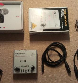 Microfono PROEL DM1 + PreAmpli BEHRINGER MIC100