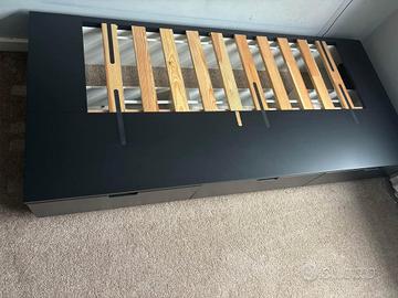 Letto singolo + materasso + scaldaletto + cuscino