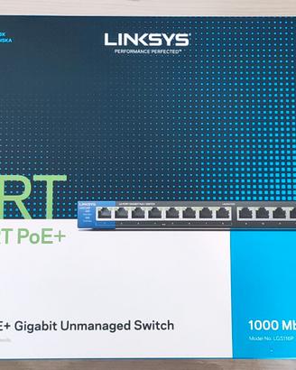 Switch Ethernet LINKSYS LGS116P, 16 porte, 8 POE