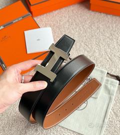 Cintura Hermès in vera pelle double face