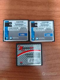 Lotto 3 Schede CF CompactFlash Industriali 1GB Win