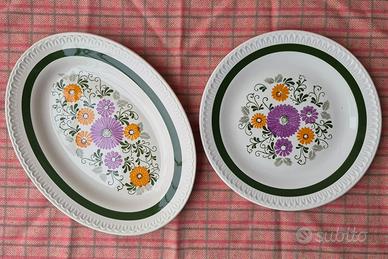 Coppia Piatti da Portata Vintage Fine Ware anni 70