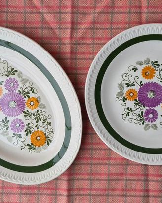 Coppia Piatti da Portata Vintage Fine Ware anni 70