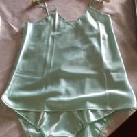 Baby doll e mutandine raso in seta