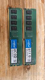 Crucial RAM DDR4 16GB Kit (8GBx2) 2400MHz