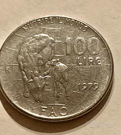 100 lire 1979 Nutrire il Mondo FAO