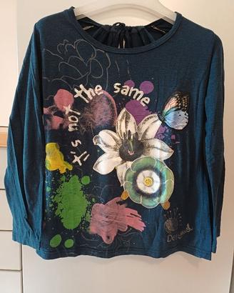 Maglia Desigual donna Tg.XL Blu/Multicolor