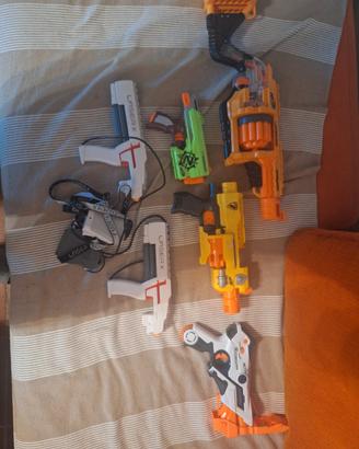 lotto pistole nerf e laser x